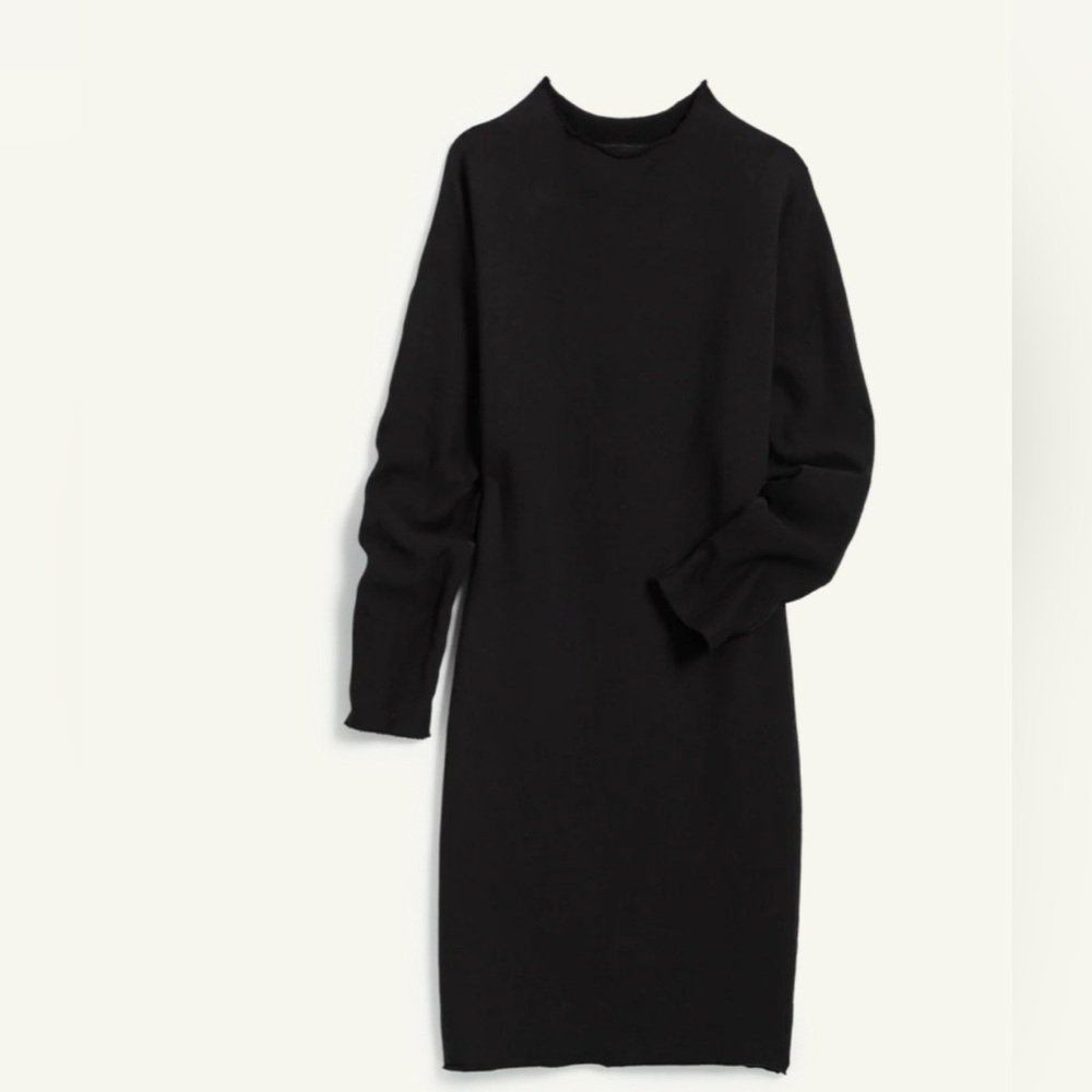 Frank & Eileen Izzie Black Sweatshirt Party Dress Triple Fleece  Sz Small